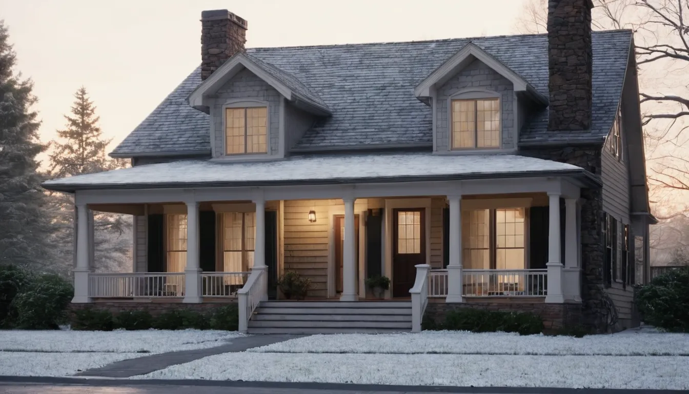 A cozy older home in the Perkasie area on a snowy winter day